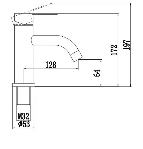 Смеситель для раковины однорычажный Fmark графит на гайке Fmark (арт. FS8201Q)