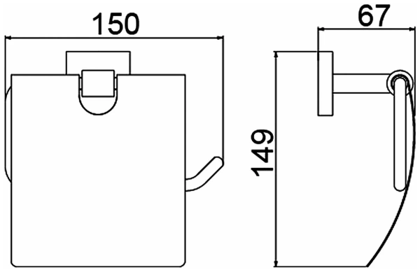 Держатель для туалетной бумаги D-lin с крышкой черный D-Lin (арт. D240222) оптом от компании Аквалига
