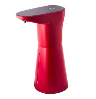 Изображение Диспансер для пены/жидкого мыла с USB подзарядкой пластик красный с чёрной верхней панелью FASHUN (арт. A410-10)
