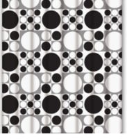 Изображение Штора для ванной 180х180 см чёрно-белые шарики FASHUN (арт. A8803)
