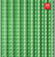 Изображение Штора для ванной 180х200 см с 3D эффектом полиэтилен зелёный FASHUN (арт. A8753)
