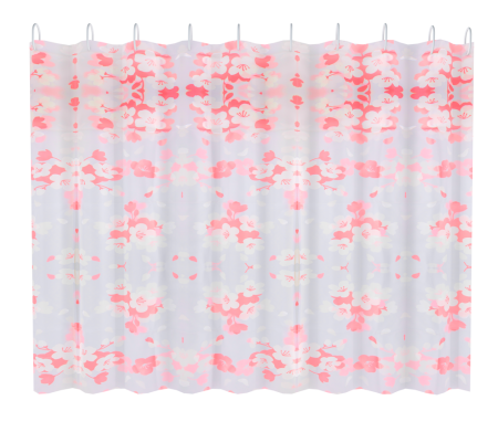 Штора для ванной 180х180 см полиэтилен розовые цветы FASHUN (арт. A8819) оптом от компании Аквалига
