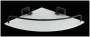 Полка в ванную стеклянная D-Lin угловая с ограничителем черная D-Lin (арт. D264222) оптом от компании Аквалига
